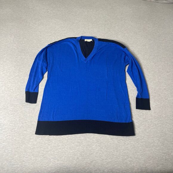 Michael Kors Women’s Amalfi Color Block V-neck Pullover Sweater - Picture 7 of 8